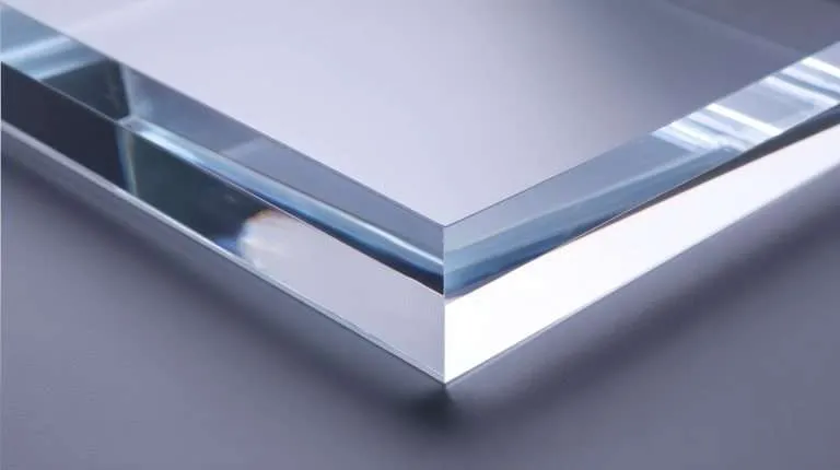 Clear cast acrylic with polished edges